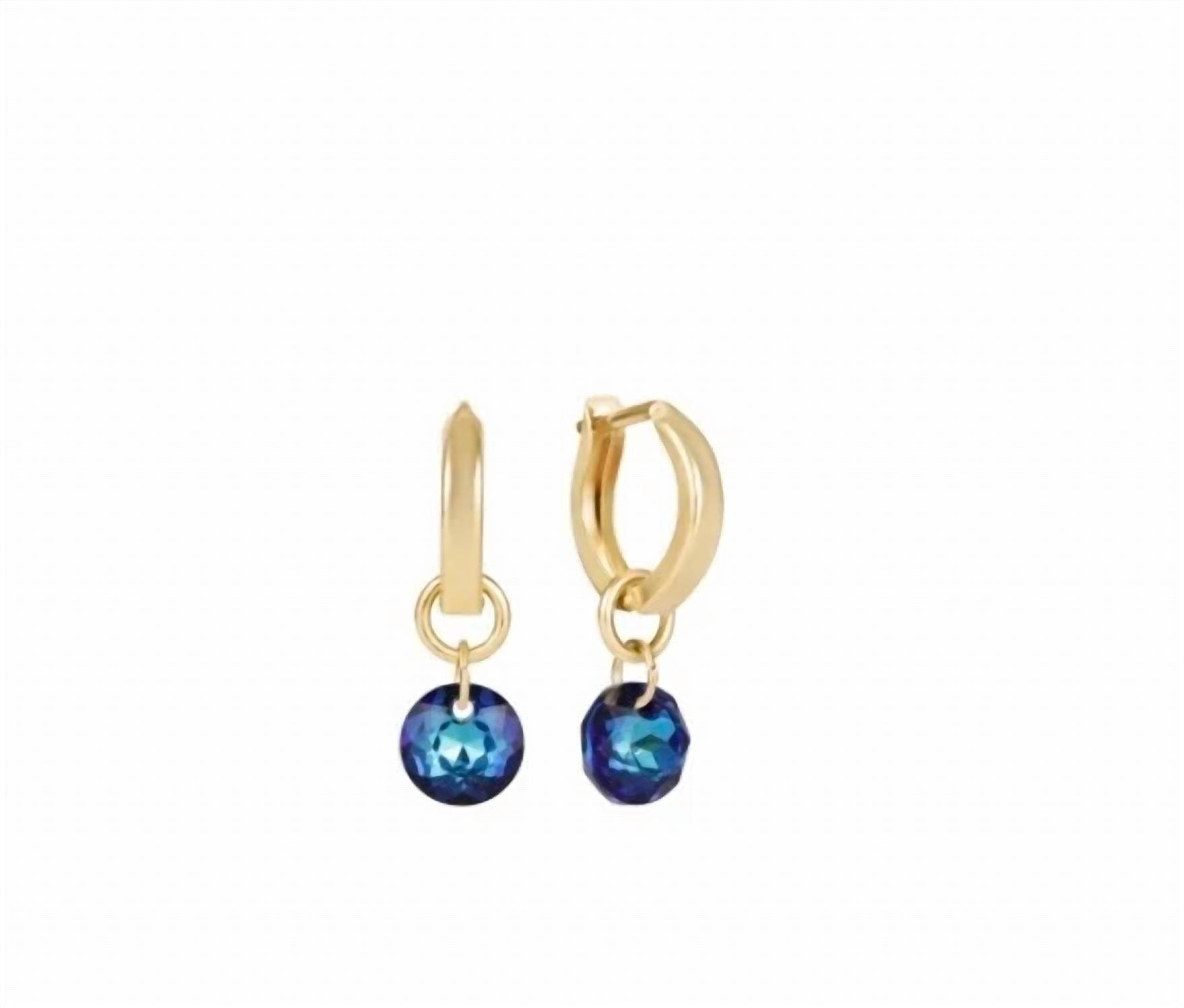 New Enewton Women's Huggie Reflection Small Charm Hoop Earrings In Blue
